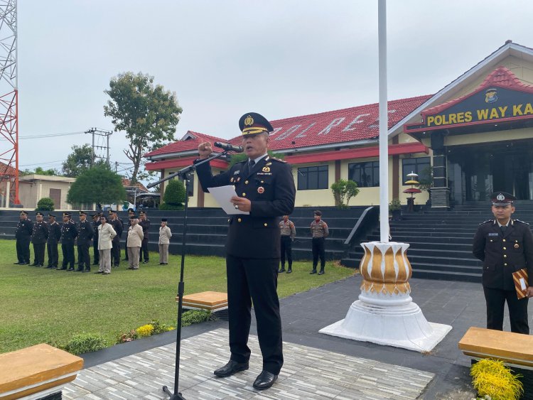 Upacara Hari Sumpah Pemuda Tahun 2025: Wakapolres Way Kanan Bangkitkan Semangat Pemuda Patriotik, Gigih dan Empati