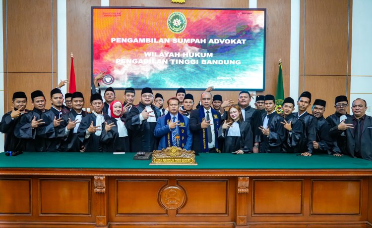 KOMITE NASIONAL ADVOKAT INDONESIA ANGKAT 66 ADVOKAT BARU DI PENGADILAN TINGGI BANDUNG
