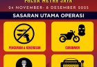 Polda Metro Jaya Gelar Operasi "Sikat Jaya 2025" untuk Berantas Kejahatan