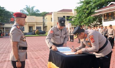 Kapolres Nagan Raya Pimpin Sertijab, AKP Muhammad Rizal Jabat Kasat Reskrim