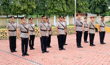 Kapolres Aceh Tamiang Pimpin Sertijab Empat Pejabat Utama dan Dua Kapolsek