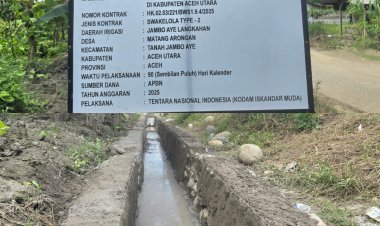 Proyek Kodam Aceh Peningkatan dan Rehabilitasi Jaringan Tersier di Aceh Utara Diduga Abaikan Kualitas