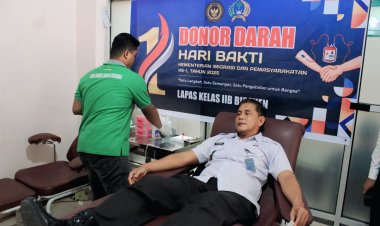 Lapas Bireuen Gelar Donor Darah Peringati Hari Bakti Kemenimipas 2025