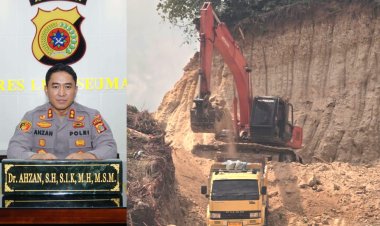 Kapolres Lhokseumawe AKBP Ahzan Bungkam Saat Dikonfirmasi Soal Galian C Ilegal Milik "Dian" Bebas Beroperasi 