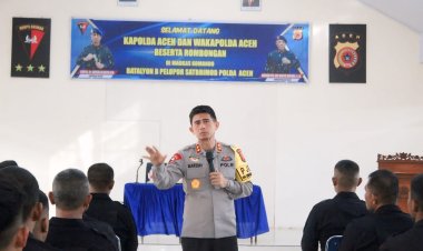 Kapolda Aceh Kunjungi Batalyon B Pelopor, Tingkatkan Semangat Moril Personel Brimob