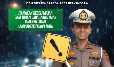 Kasat Lantas Polres Aceh Utara Imbau Pengendara Waspada di Musim Hujan