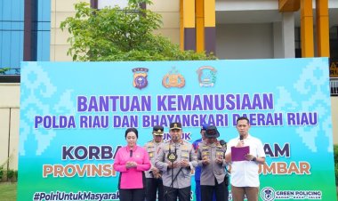 Polda Riau Kirim 6 Truk Bantuan, 290 Personel & 36 Psikolog ke Aceh–Sumut–Sumbar Solidaritas Tanpa Batas: Bantuan Logistik Besar + Trauma Healing + SAR K-9 & Drone