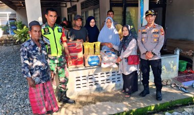 Polsek Keumala Bersama Muspika Lakukan Monitoring Penyaluran Bansos BPBD Pidie kepada Warga