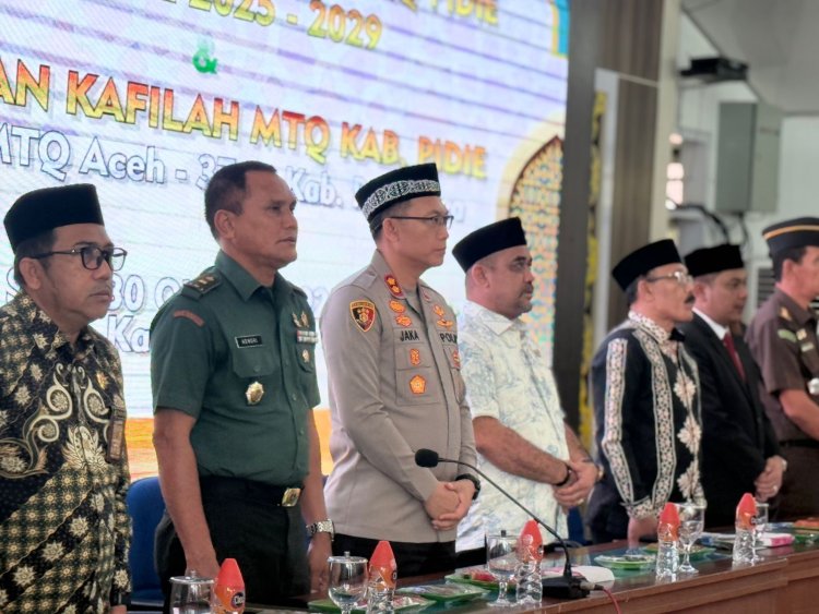 Kapolres Pidie Hadiri Pengukuhan Pengurus LPTQ dan Harapkan Kafilah MTQ Pidie Ukir Prestasi di Ajang Provinsi