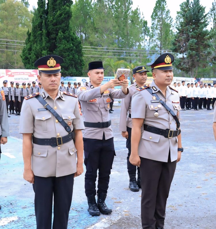 Kapolres Bener Meriah Pimpin Sertijab, Iptu Fadhullillah Jabat Kasat Intelkam dan Iptu Dasril Jabat Kapolsek Bebesan