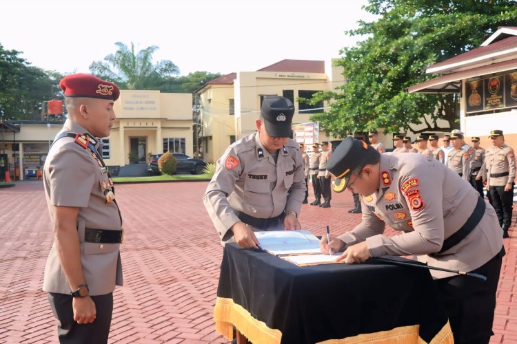 Kapolres Nagan Raya Pimpin Sertijab, AKP Muhammad Rizal Jabat Kasat Reskrim