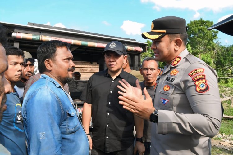 Kapolres Aceh Timur Kawal Penyampaian Aspirasi Masyarakat Terhadap PT Medco