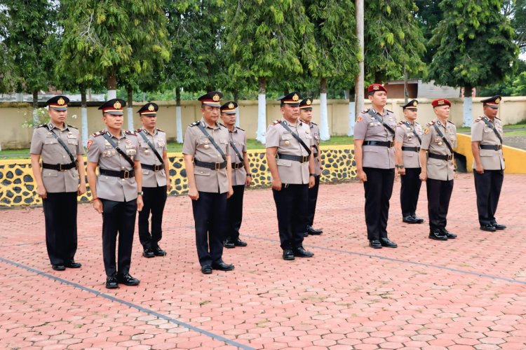 Kapolres Aceh Tamiang Pimpin Sertijab Empat Pejabat Utama dan Dua Kapolsek