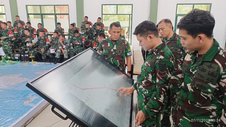 Meja Desain Operasi Pussimpur Jadi Puncak Inovasi Digital pada Latposko I YTP Yon Komposit 1/Gardapati di Natuna.