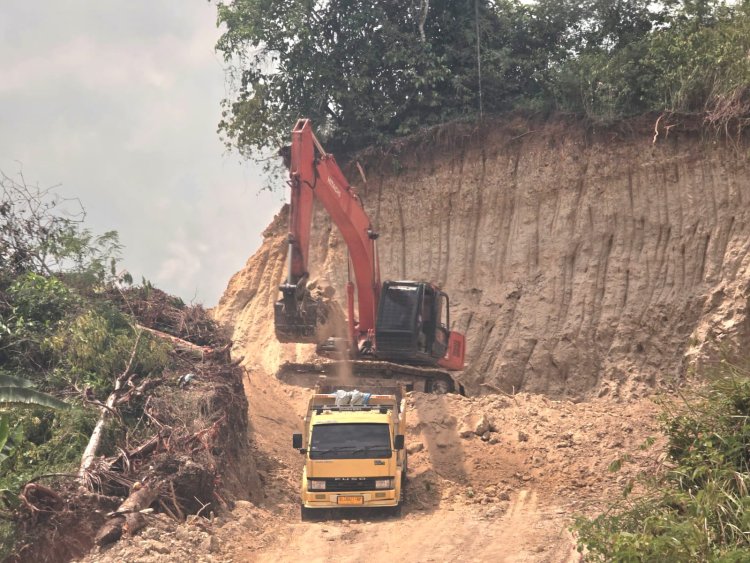 APH Diduga Terima Setoran Galian C Milik "Dian" di Jalan Buloh Blang Ara Diduga Ilegal 