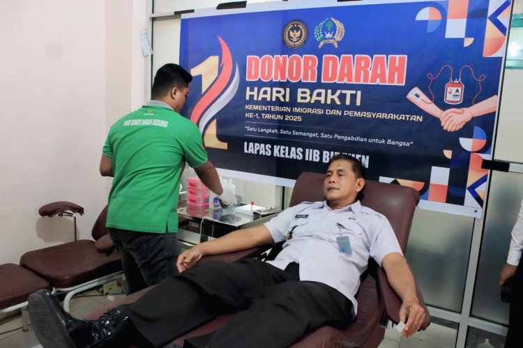 Lapas Bireuen Gelar Donor Darah Peringati Hari Bakti Kemenimipas 2025