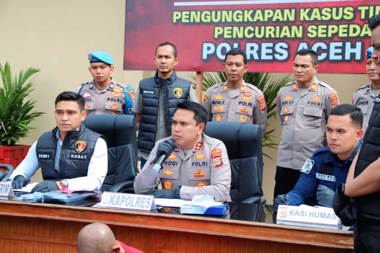 Polres Aceh Barat Ungkap Sindikat Curanmor Lintas Kabupaten, 19 Unit Sepeda Motor Diamankan