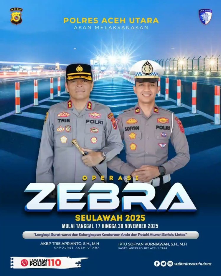 Operasi Zebra Seulawah 2025 Segera Dimulai, Polres Aceh Utara Siapkan Strategi Humanis