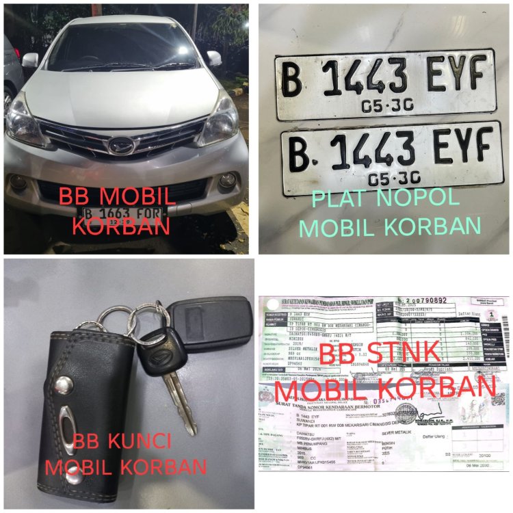 Subdit Resmob Ditreskrimum Polda Metro Jaya Berhasil mengungkap kasus pencurian mobil dengan modus polisi gadungan yang terjadi di Rest Area Cibubur Jakarta Timur