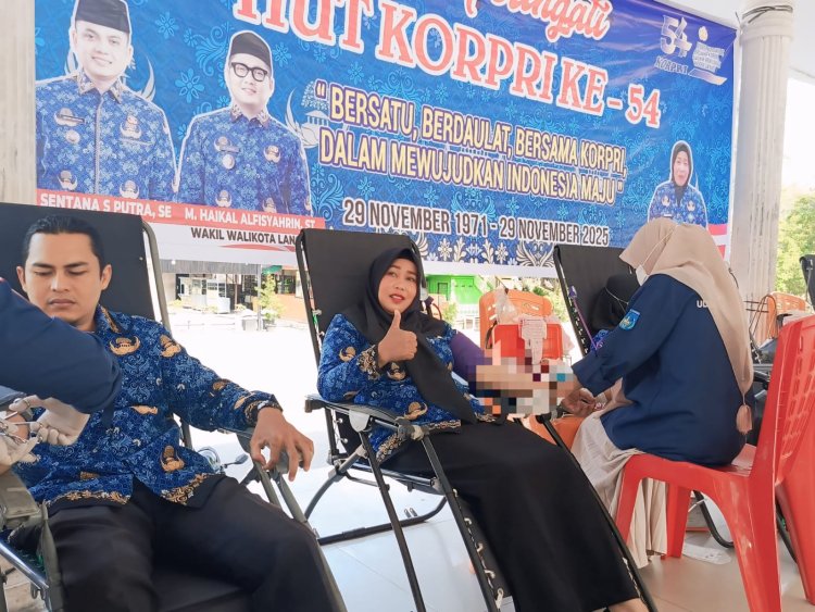 Bakti Sosial Pemko Langsa Kumpulkan 35 Kantong Darah Peringati HUT KORPRI Ke-54 