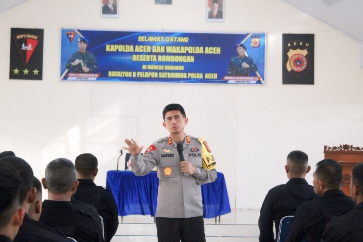 Kapolda Aceh Kunjungi Batalyon B Pelopor, Tingkatkan Semangat Moril Personel Brimob