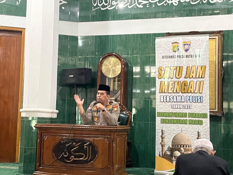 Polda Metro Jaya Gelar “Satu Jam Mengaji” di Masjid Al-Kautsar, Dirbinmas: Masjid Makmur, Kamtibmas Kuat