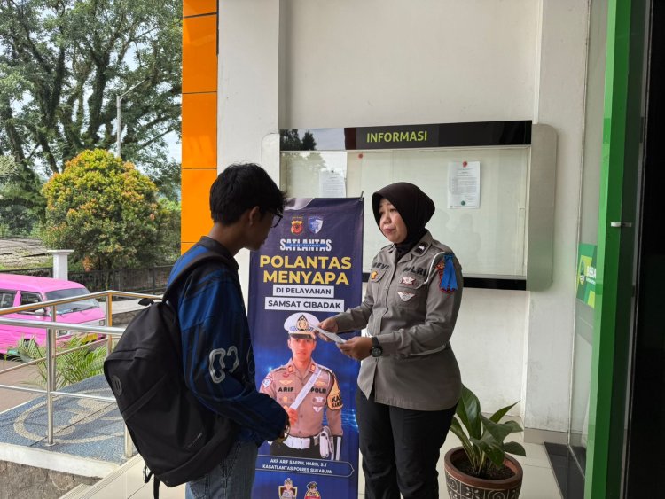 Kantor Bersama Samsat Cibadak Lebih Hidup dengan Sapaan Ramah Polantas