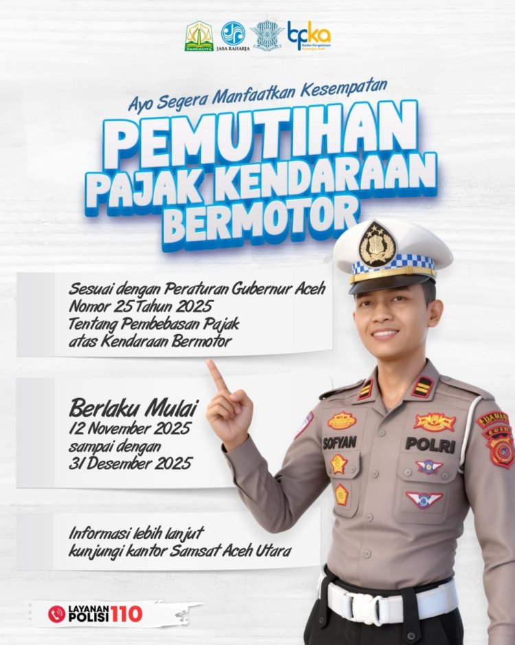 Kasat Lantas Polres Aceh Utara Ajak Warga Manfaatkan Pemutihan Pajak Kendaraan Hingga Akhir 2025