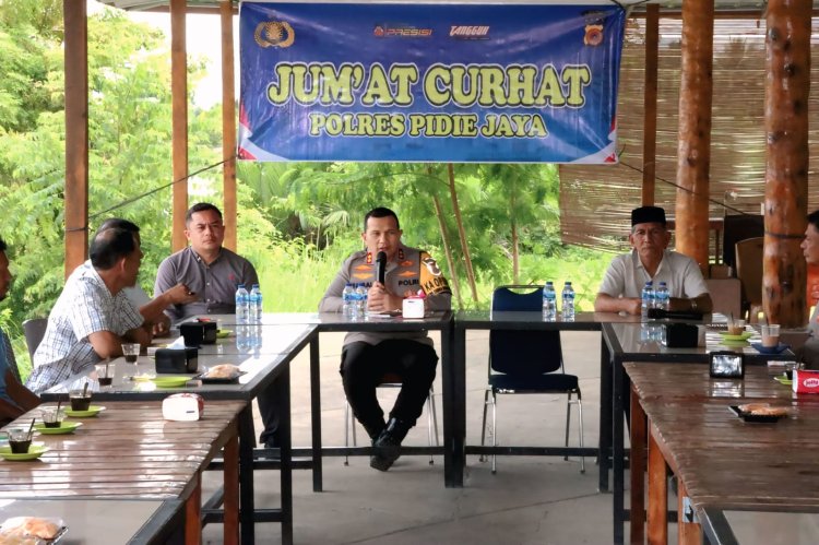 Polres Pidie Jaya Perkuat Sinergi Berantas Narkoba Lewat Jumat Curhat Bersama Masyarakat
