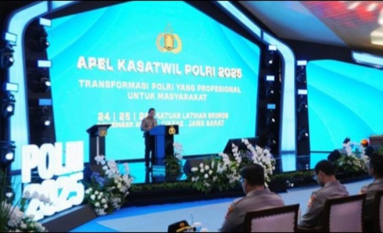 Kapolri Buka Apel Kasatwil Polri 2025, Samakan Visi Dukung Kebijakan Pemerintah Prabowo