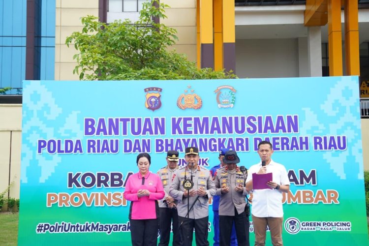 Polda Riau Kirim 6 Truk Bantuan, 290 Personel & 36 Psikolog ke Aceh–Sumut–Sumbar Solidaritas Tanpa Batas: Bantuan Logistik Besar + Trauma Healing + SAR K-9 & Drone