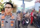 Kapolres Pidie Imbau Warga Tertib Antrean Pengisian BBM Pasca Banjir