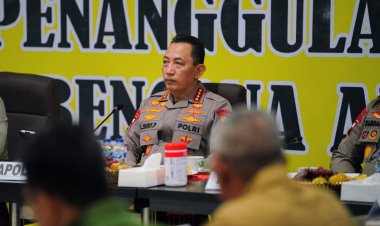 Kapolri Pimpin Rakor Bencana dengan Forkopimda Sumut, Bahu Membahu Tangani Bencana