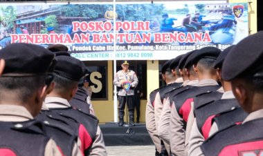 Polri Gelar Apel Pergeseran Pasukan, Tegaskan Komitmen Percepatan Bantuan Bencana