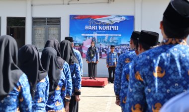 Kantor Petanahan Kabupaten Lampung Tengah memperingati Hari KORPRI Tahun 2025