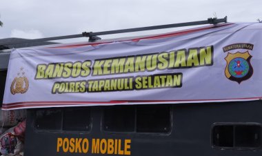Polres Tapanuli Selatan Salurkan Bantuan Sosial untuk Korban Bencana Alam di Kelurahan Reniate