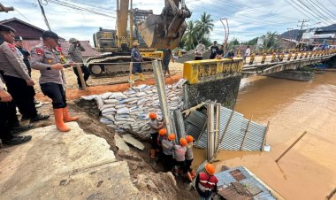 Akses Antarwilayah Pulih, Brimob Sumut Rampungkan Perbaikan Jembatan Halangan dalam 3 Hari