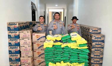 Kapolres Aceh Timur Terima Bantuan 2006 PERKASA TNI–Polri untuk Korban Banjir