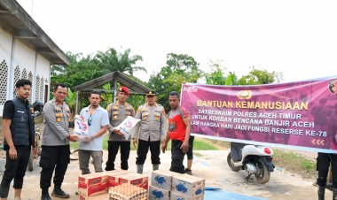 Sambut Hari Jadi Reskrim Ke 78, Polres Aceh Timur Sentuh Warga dan Pengungsi Korban Banjir