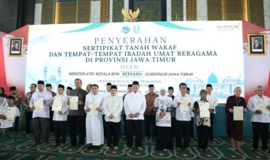 Serahkan 2.532 Sertipikat Tanah Wakaf dan Rumah Ibadah, Menteri Nusron Gagas Percepatan Sertipikasi melalui Kolaborasi
