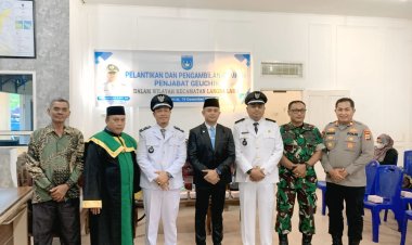 Camat Langsa Lama Lantik Pj Geuchik Baroh Langsa Lama dan Gampong Asam Peutik