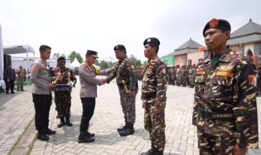 Kapolri Pimpin Apel Kebangsaan, Lepas Ribuan Kader Banser Amankan Nataru