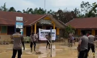 Polres Langsa Bersama PLN dan Warga Laksanakan Aksi Kemanusiaan Pascabanjir di Aceh Tamiang