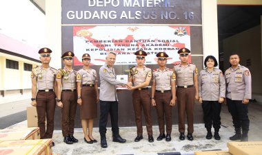 Peduli Bencana, Taruna Akpol Angkatan ke-59 Salurkan Bantuan ke Slog Polri