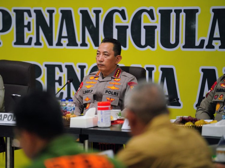 Kapolri Pimpin Rakor Bencana dengan Forkopimda Sumut, Bahu Membahu Tangani Bencana