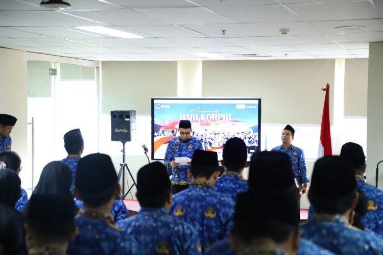 Laksanakan Upacara HUT ke-54 KORPRI, Kanwil BPN DKI Berkomitmen Tingkatkan Profesional