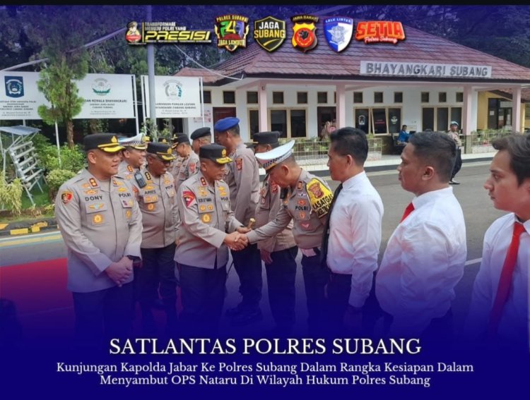 Kapolda Jabar Tinjau Kesiapan Pengamanan Operasi Lilin Lodaya 2025 di Polres Subang