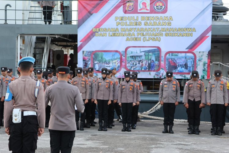 Polres Sabang Lepas Bantuan Kemanusiaan untuk Korban Banjir dan Longsor di Aceh