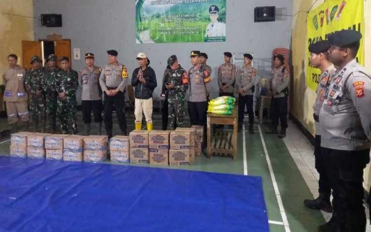 Luapan Sungai Cikanday Terjang Kampung Cibago, Polres Subang Beri Respons Cepat Bantuan Logistik