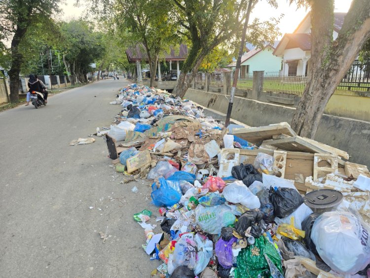 Kota Langsa Dikepung Sampah Pasca Banjir, DLHK Terkesan Tutup Mata